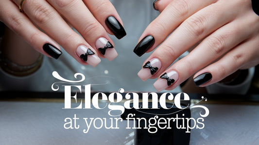 💅 Elegance at Your Fingertips: Black Bowknot Coffin Fake Nails – The Trendiest Nail Art for Every Occasion!