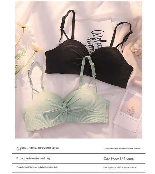 Elevate Your Confidence and Comfort with Irene's Secret's Comfortable New Sexy Small Chest Gathered Bra Without Steel Ring - A 2023 Recommendation for Beauty and Self-Assurance!