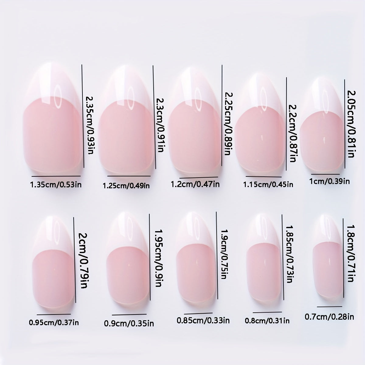 120pcs Boxed Fake Nails Set, Nude Pink & White French Manicure, Short Oval Ballet Nails, Pre-designed Press-on False Nail Tips for Easy DIY Manicure