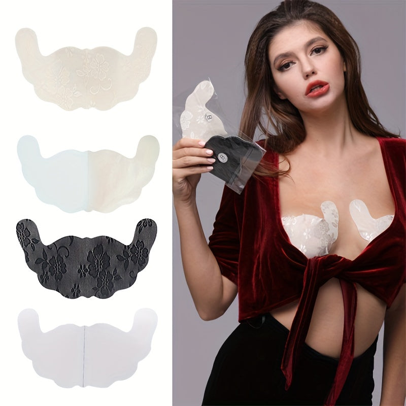 Women's Disposable  Lace Bra Sticker Feminine Hidden Bra Type U Lace Bra Sticker Lace Lingerie Hidden Breast Pad