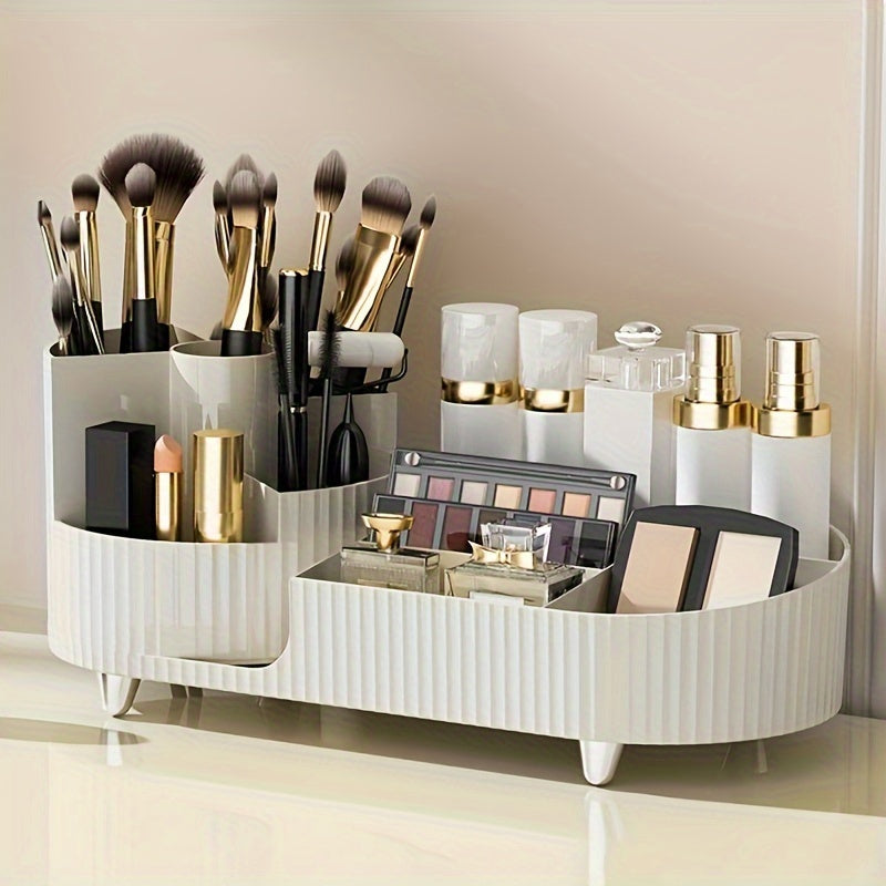 Rotating Makeup Organizer - Foldable Desktop Caddy