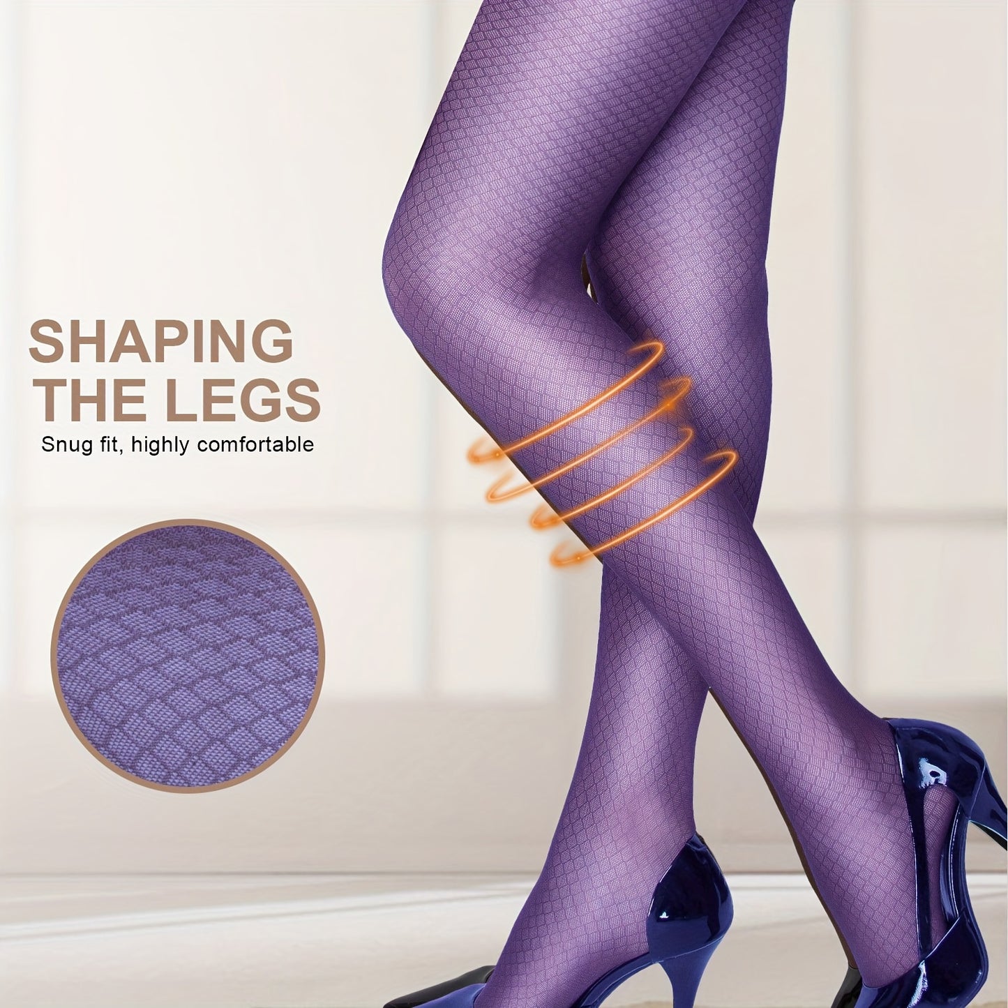 3 Pairs Women's Solid Thin Casual Sexy Patterned Pantyhose, High Elasticity, Skin-Friendly, Breathable Fabric
