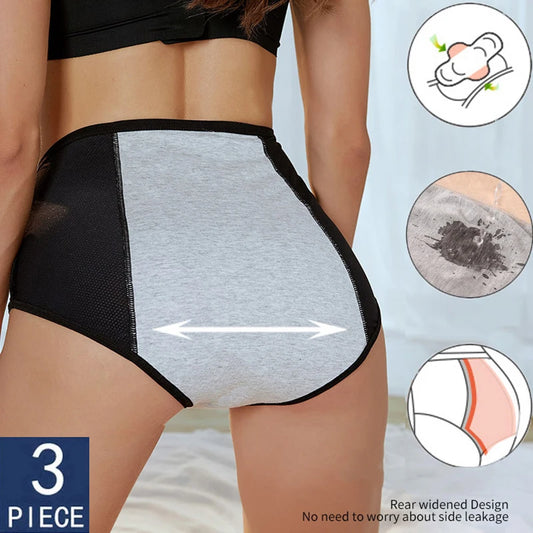 Jerrinut Menstrual Panties Set 3pcs - Leak Proof