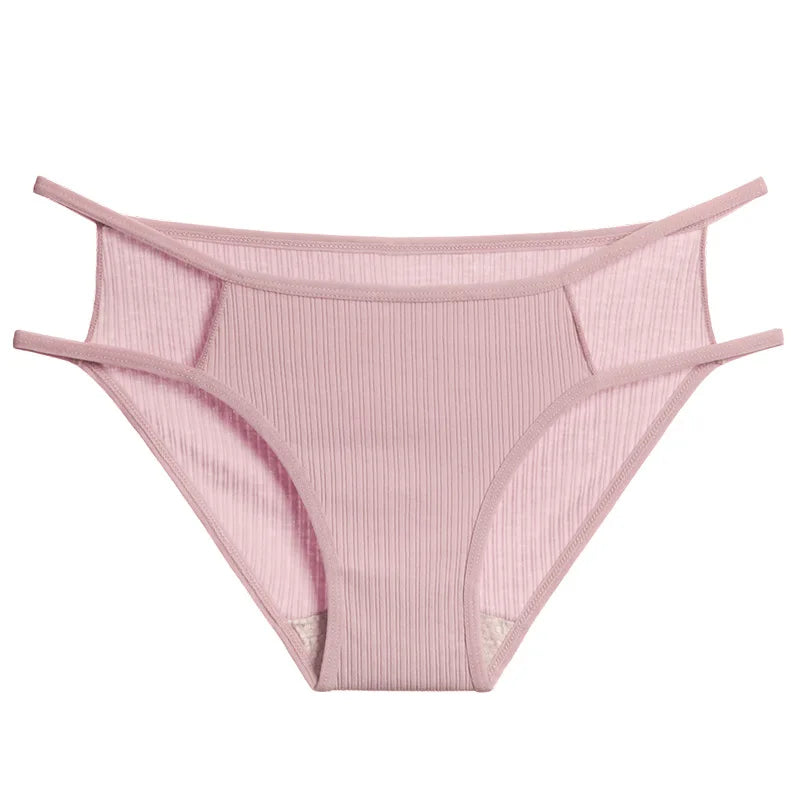 2PCS/Set Cotton Panties Women Panties Female Underwear Intimates Hollow Sexy Lingerie Briefs Breathable Pantys M-XL