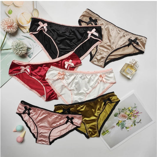 Panties For Women Lace Bow Lingerie Female Underwear Ladies Casual Underpants Seamless Women's Briefs Low Waist