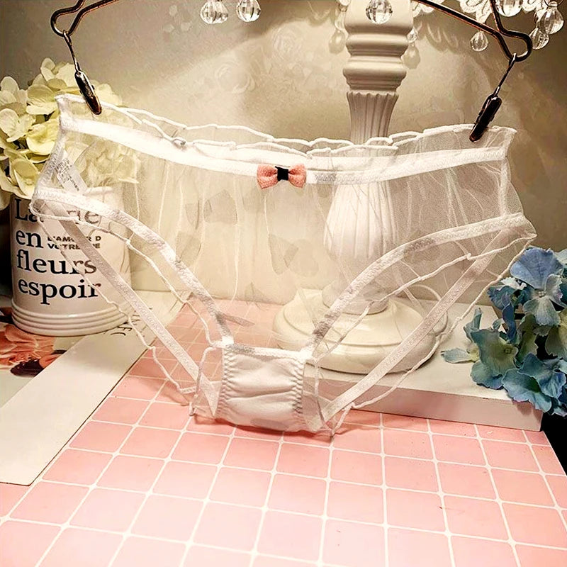 Sexy Lace Panties Women's Underwear Panty Fashion Hollowed Out Girl's Briefs Low Waist Seamless Transparent Underpants Lingerie