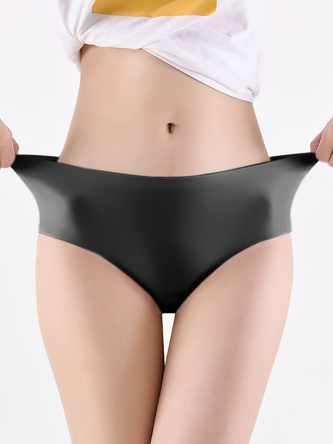 Solid Seamless Briefs, Comfy Breathable Stretchy Intimates Panties, Women's Lingerie & Underwear