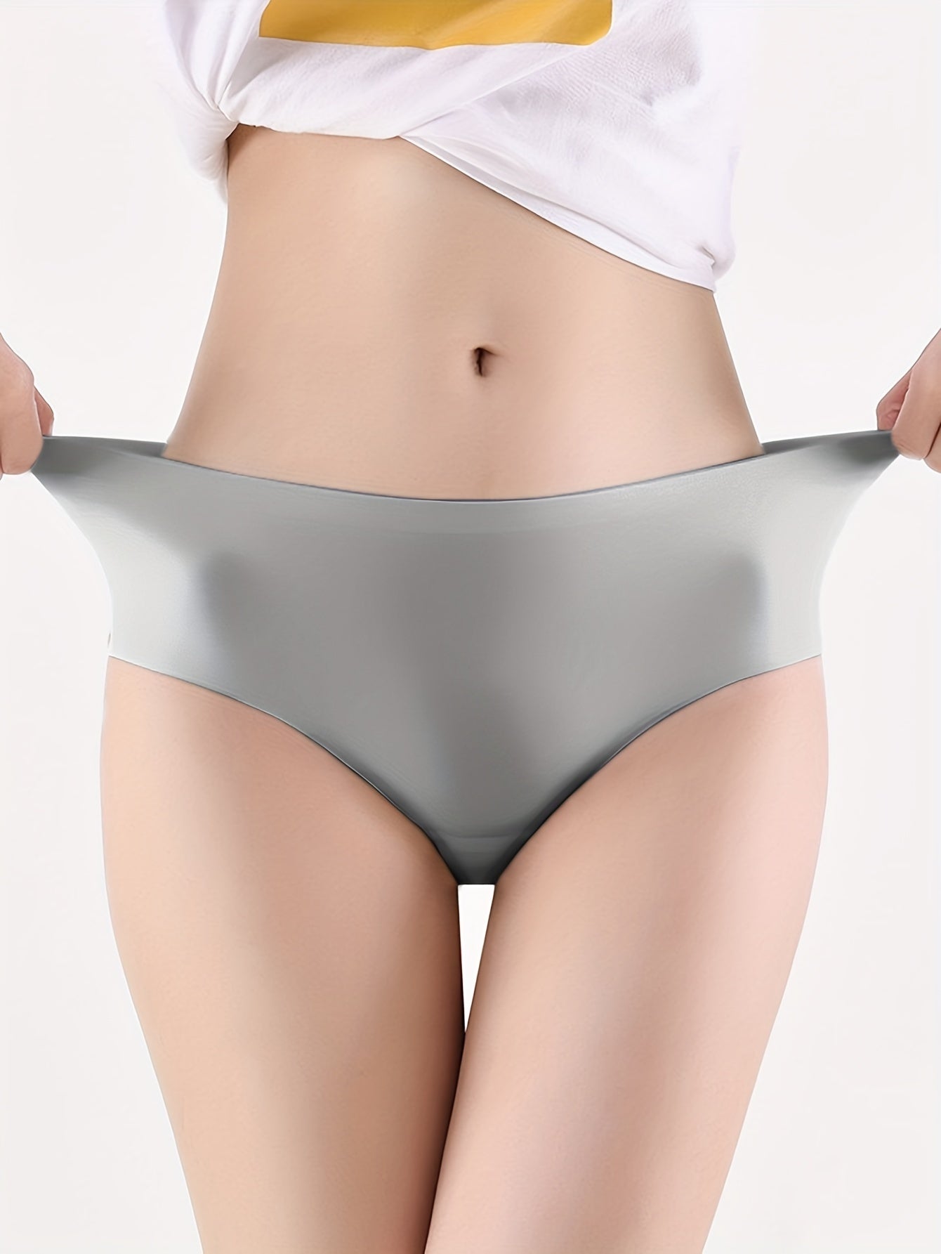 Solid Seamless Briefs, Comfy Breathable Stretchy Intimates Panties, Women's Lingerie & Underwear