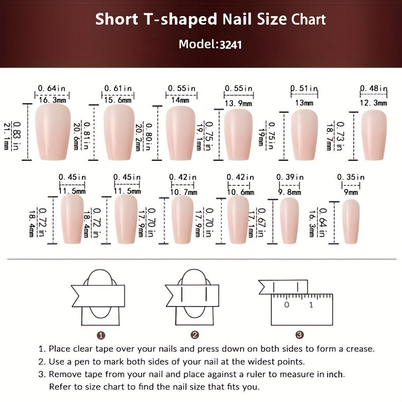 24pcs Glossy Short Ballet Fake Nails, Christmas Red Press On Nails With White Snowflake Stripe Design, French False Nails For Women Girls