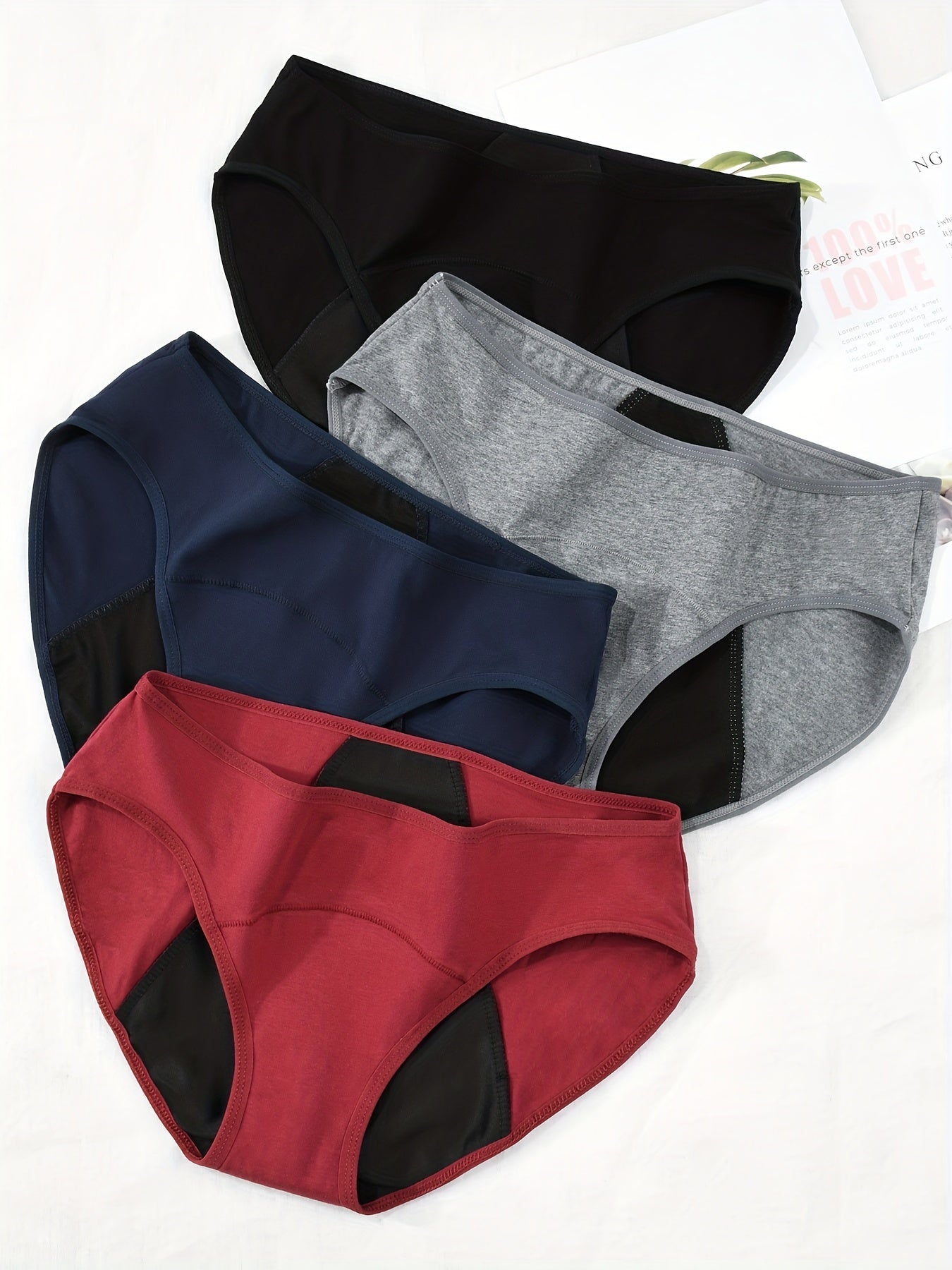 10pcs Anti-Leak Panties, Comfy & Breathable Full-Coverange Panties, Women's Lingerie & Underwear