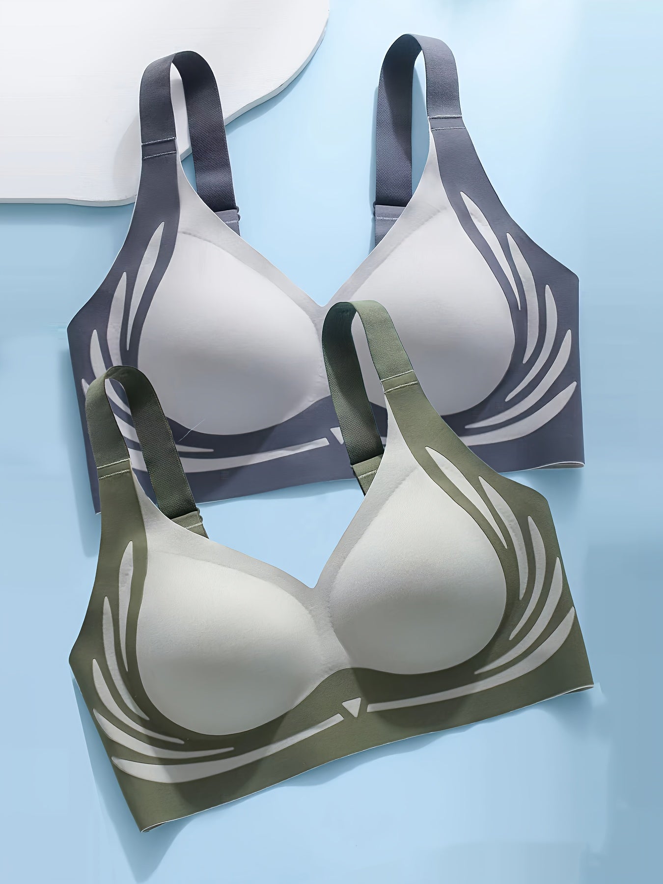 2-Pack Elegant Lifting Adjustable Bras For Women, Wireless Seamless Supportive Bras, Back Closure Prevent Sagging