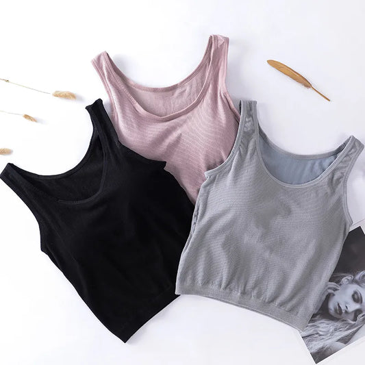 Women Tank Top Sexy Lingerie Female Camis Top Sleeveless Vest Underwear Knitted Top Sexy  Tee Summer Tanks Padded Camisole