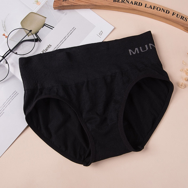 BZEL Sexy Women's Cotton Panties Underwear Seamless Sport Briefs Mid Rise Comfort Underpants Breathable Lady Lingerie Tanga