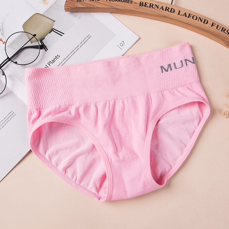 BZEL Sexy Women's Cotton Panties Underwear Seamless Sport Briefs Mid Rise Comfort Underpants Breathable Lady Lingerie Tanga