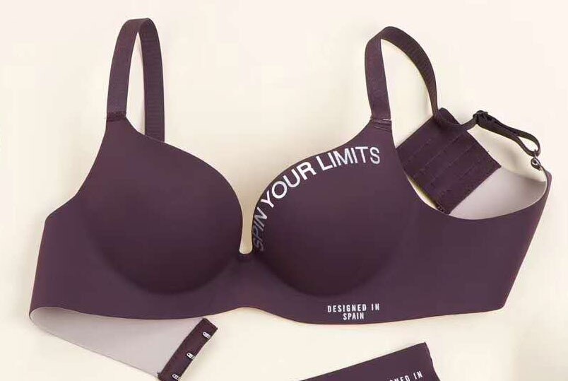 SP&CITY Letter Sports Wire Free Push Up Bras For Women Simple Colored Gathered Seamless Underwear Comfort Smooth Sexy Lingerie