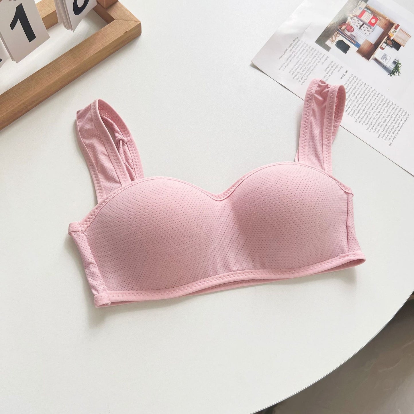 SP&CITY Korean Sports U-shaped Wide Shoulder Women's Bra Beautiful Back Breathable Cotton Thin Bra Comfortable Seamless Brassier