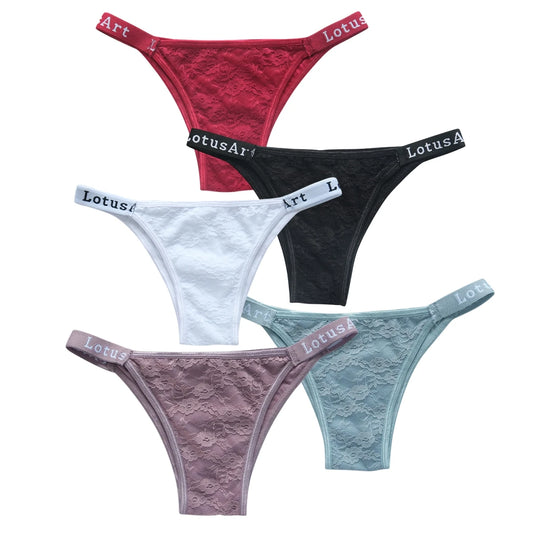 3PCS/Set Women Lace Panties Sexy Brazilian Panties Female Underpant Low Waist Panty Girls Underwear Fashion Intimates