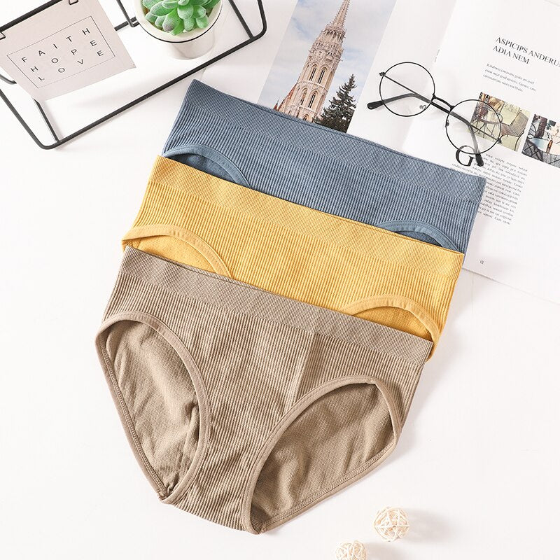 6PCS/Set Women's Seamless Briefs Sports Underwear Female Underpants Low Rise Stretch Underwear Sexy Lingerie Soft Panty